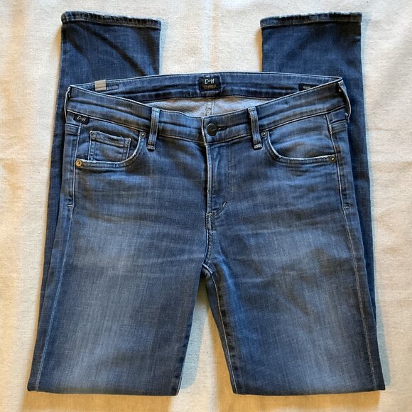 Citizens of Humanity Arielle Mid Rise Slim Jeans, Dark Wash, Sz 28 - Picture 1 of 14